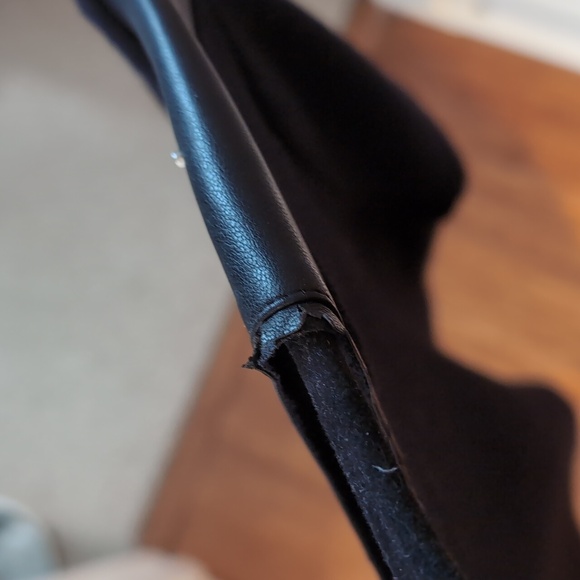 Zara Knit - Faux Leather Top - Picture 3 of 4